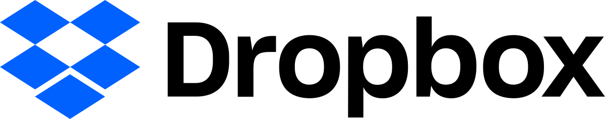 Dropbox logo met naam in beeld