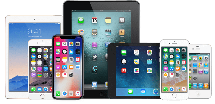 Meerdere iOS devices zoals een iPad en iPhone in beeld - mobile device management