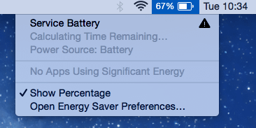 Mac batterij onderhoud melding