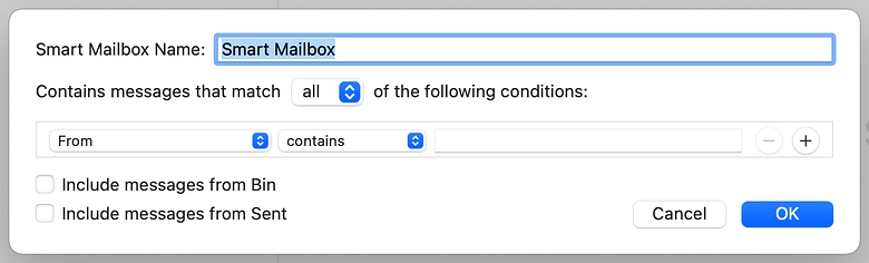 Slimme mailbox op Mac